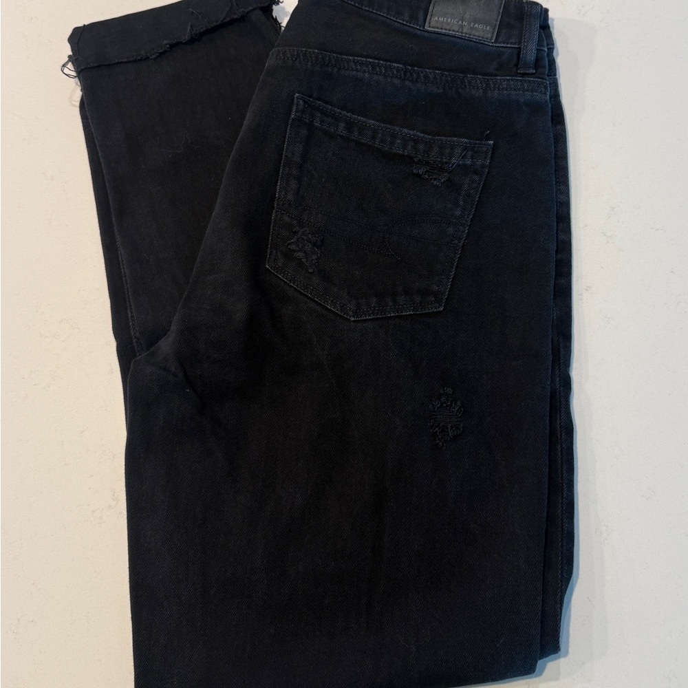 American Eagle MOM JEANS Black 6 X-LONG